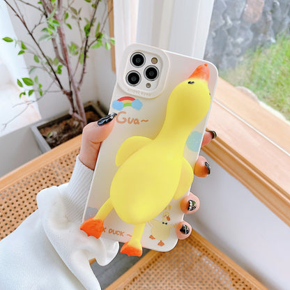 Compatible with Apple , Suitable For Mobile Phone Case With Straight Side Cartoon All-Inclusive