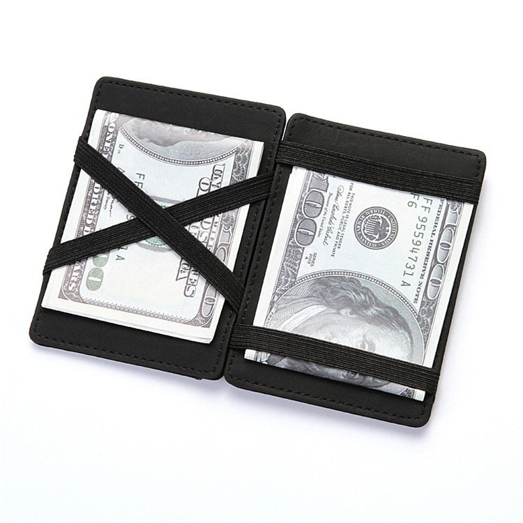 Trendy Magic Wallet Flip Card Holder Men's Lady's Wallet Zipper Coin Purse Short