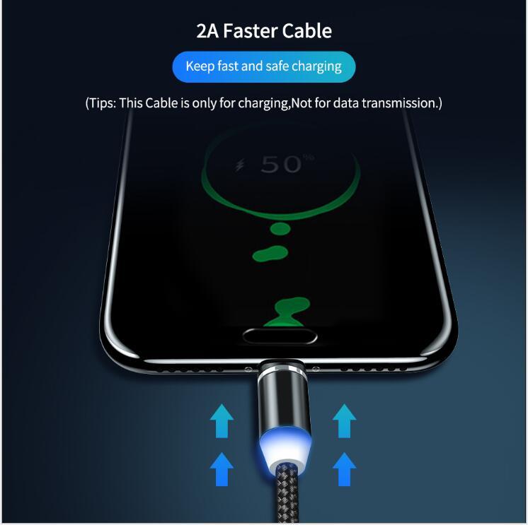 LED charging cable Compatible with Apple , YBD 1m magnetic LED charging cable