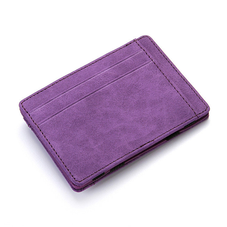 Trendy Magic Wallet Flip Card Holder Men's Lady's Wallet Zipper Coin Purse Short