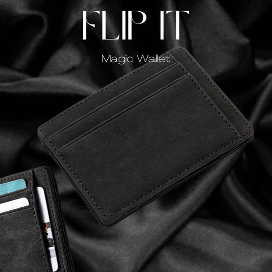 Trendy Magic Wallet Flip Card Holder Men's Lady's Wallet Zipper Coin Purse Short