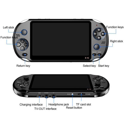 Handheld game console X12 large-screen arcade version 8GPSP