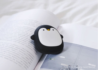 Cute Cartoon Penguin Polar Bear Pocket Power Bank  Electric Hand Warmers USB Rechargeable Double-Side Heating Pocket Power Bank Warmer