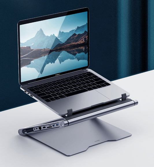 Laptop Stand With 8-in-1 Docking Station