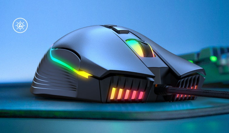 Gaming mouse seven-speed DPI adjustable RGB light