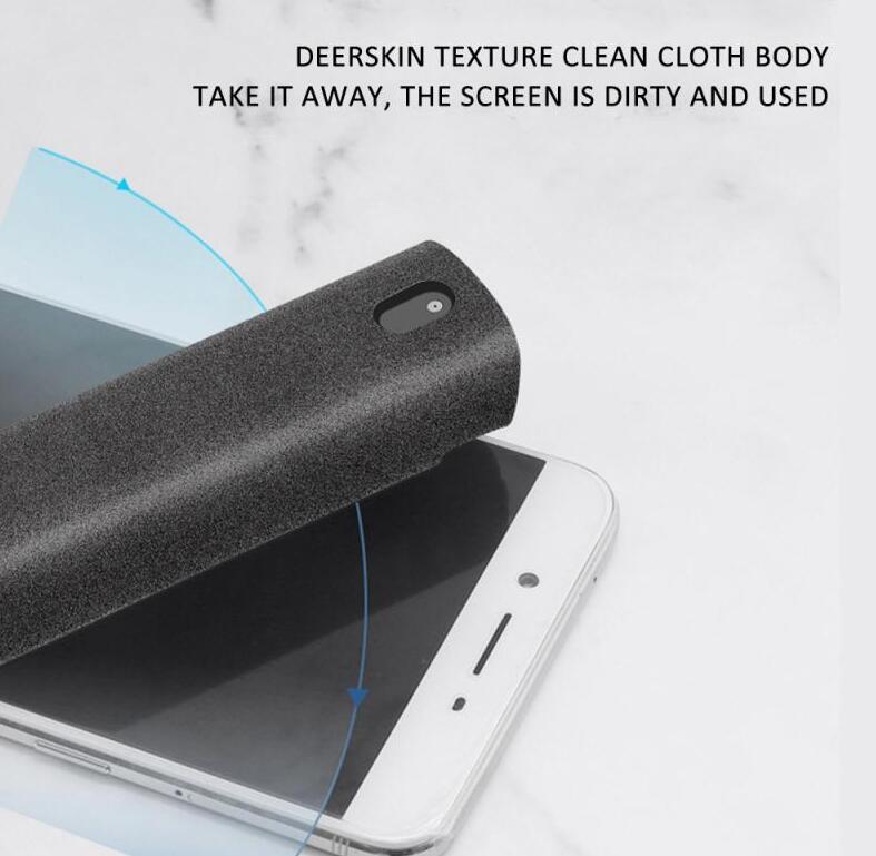 Screen Protectors 2 In 1 Phone and Computer Screen Cleaner Kit For Screen Dust Removal Microfiber Cloth Set