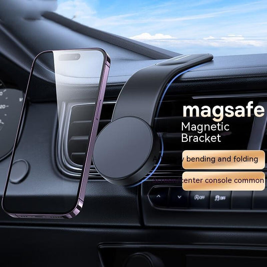 Magnetic Bendable Car Mobile Phone Holder For Car Dash Mount Wireless Charger Phone Holder 15W Car Dash Mount Compatible With Phone