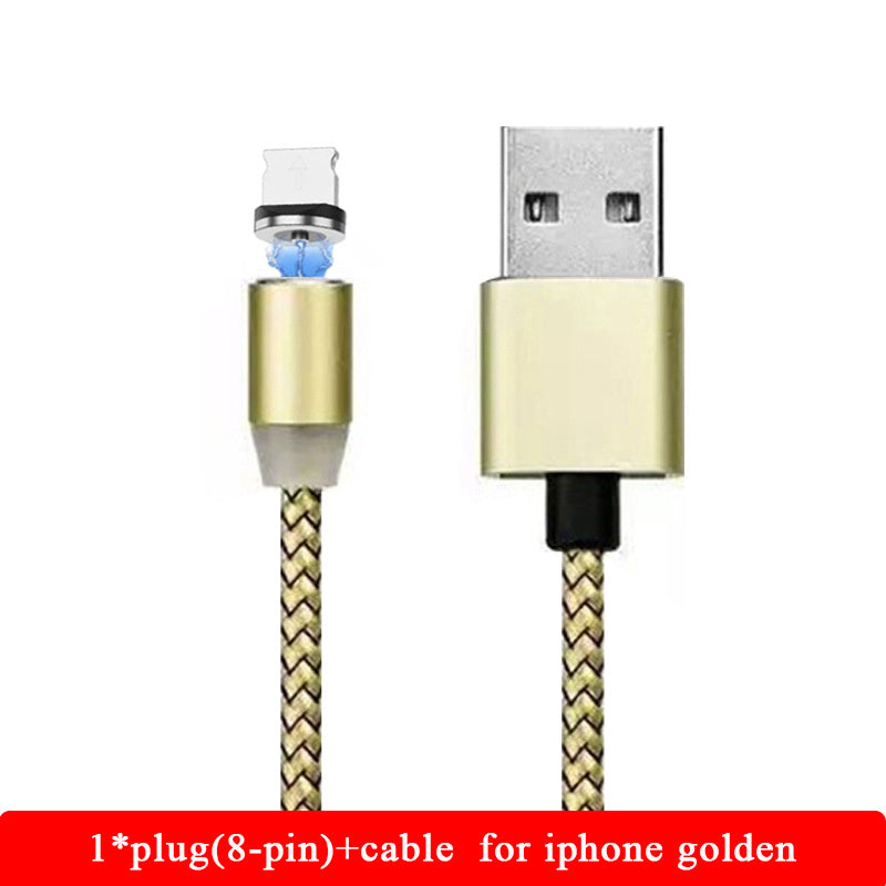 LED charging cable Compatible with Apple , YBD 1m magnetic LED charging cable