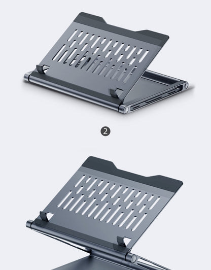 Laptop Stand With 8-in-1 Docking Station