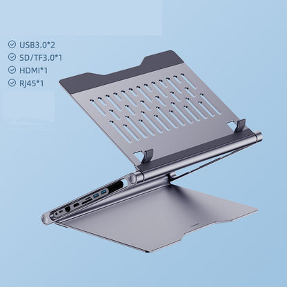 Laptop Stand With 8-in-1 Docking Station