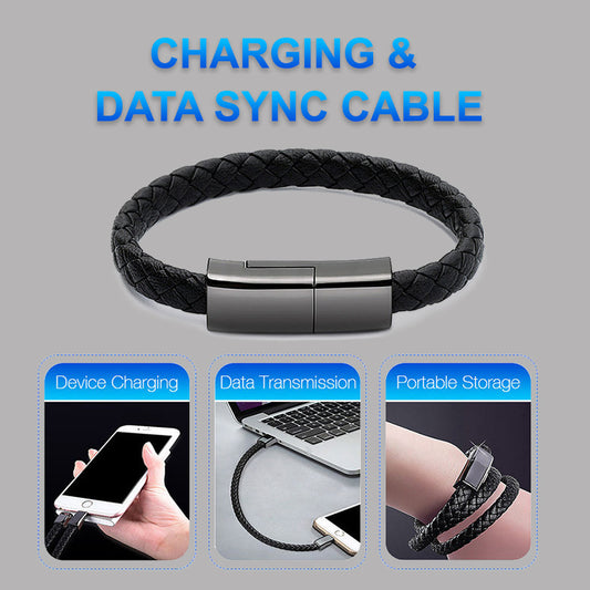 Bracelet Charger USB Charging Cable Data Charging Cord For IPhone14 13 Max USB C Cable For Phone Micro Cable For Laptop