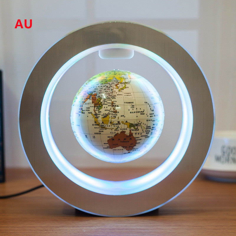 Round LED World Map Floating Globe Magnetic Levitation Light Anti Gravity Magic